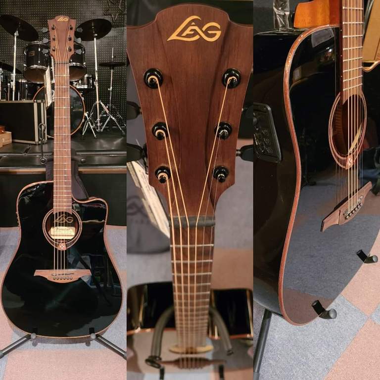 【LAG Guitar / T118DCE-Tramontane】DREADNOUGHT CUTAWAY ELECTRO ACOUSTIC GUITAR BLACK